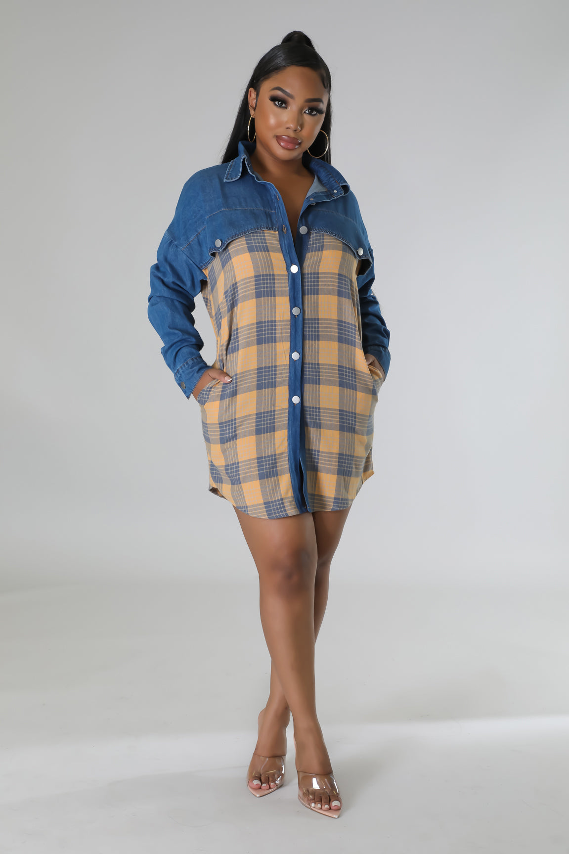 Hours Plaid Tunic Dress