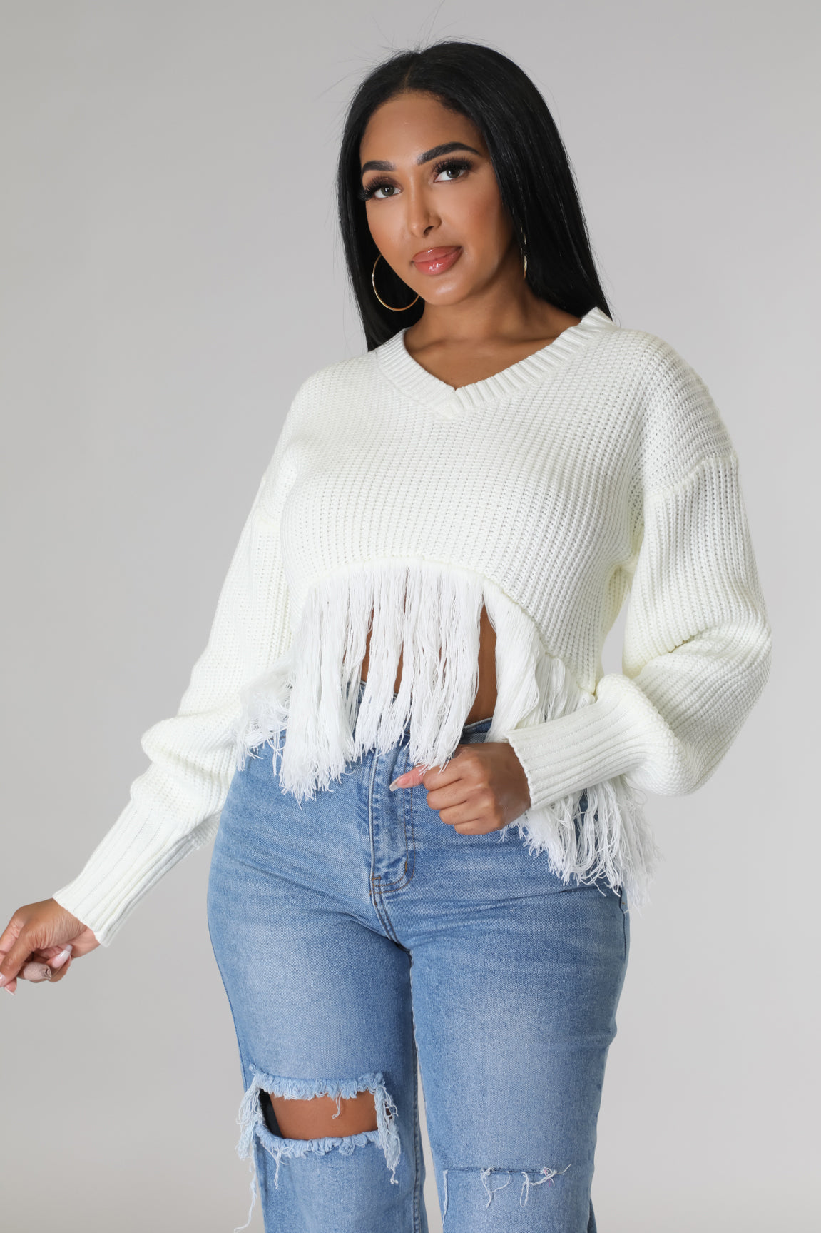 Fringe For Fall Sweater