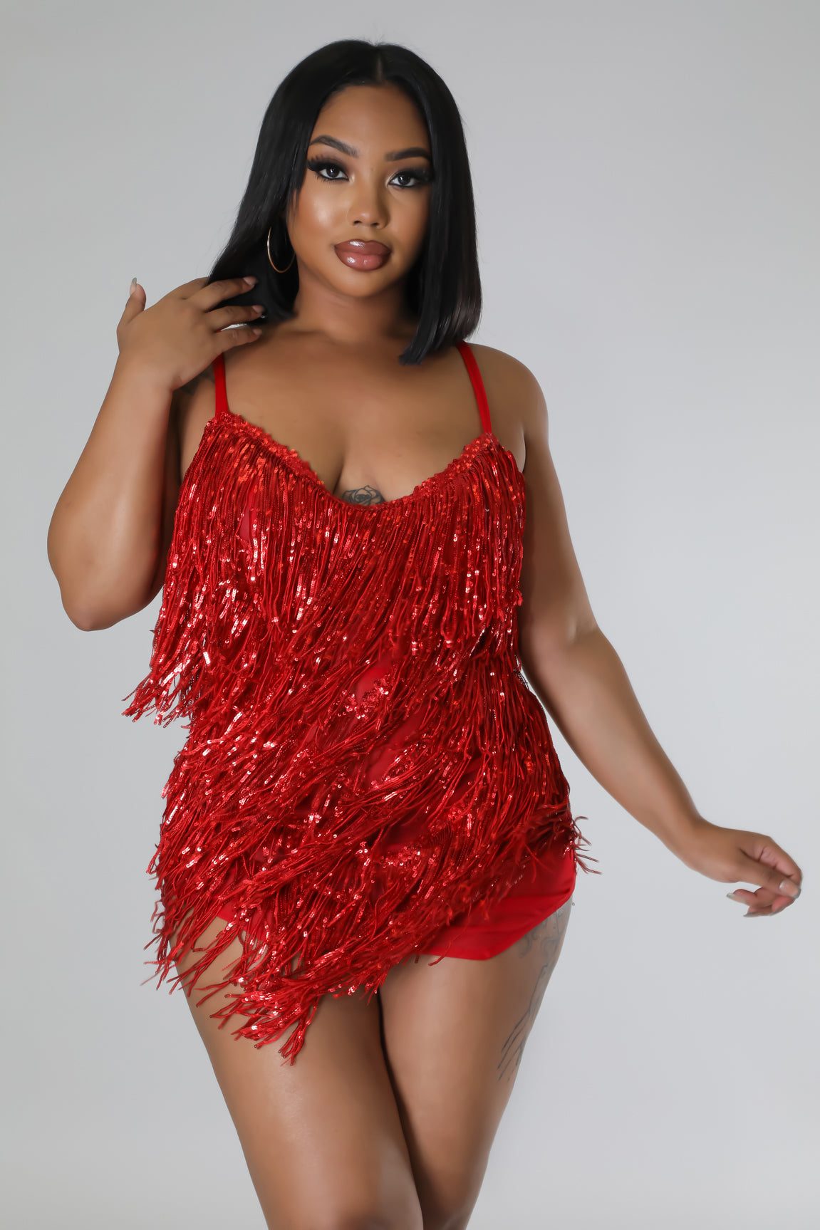 Dress Plus Size Red Sequin Jumpsuit Exquisite Moments Dress
