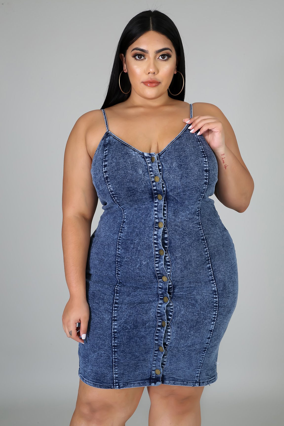 Denim Denim Dress | GitiOnline