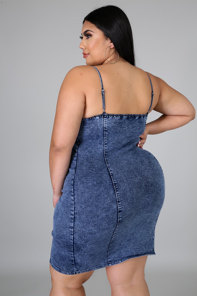 Denim Denim Dress | GitiOnline