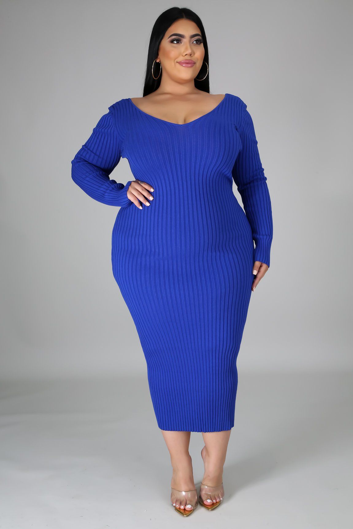 Ribbed Midi Dress