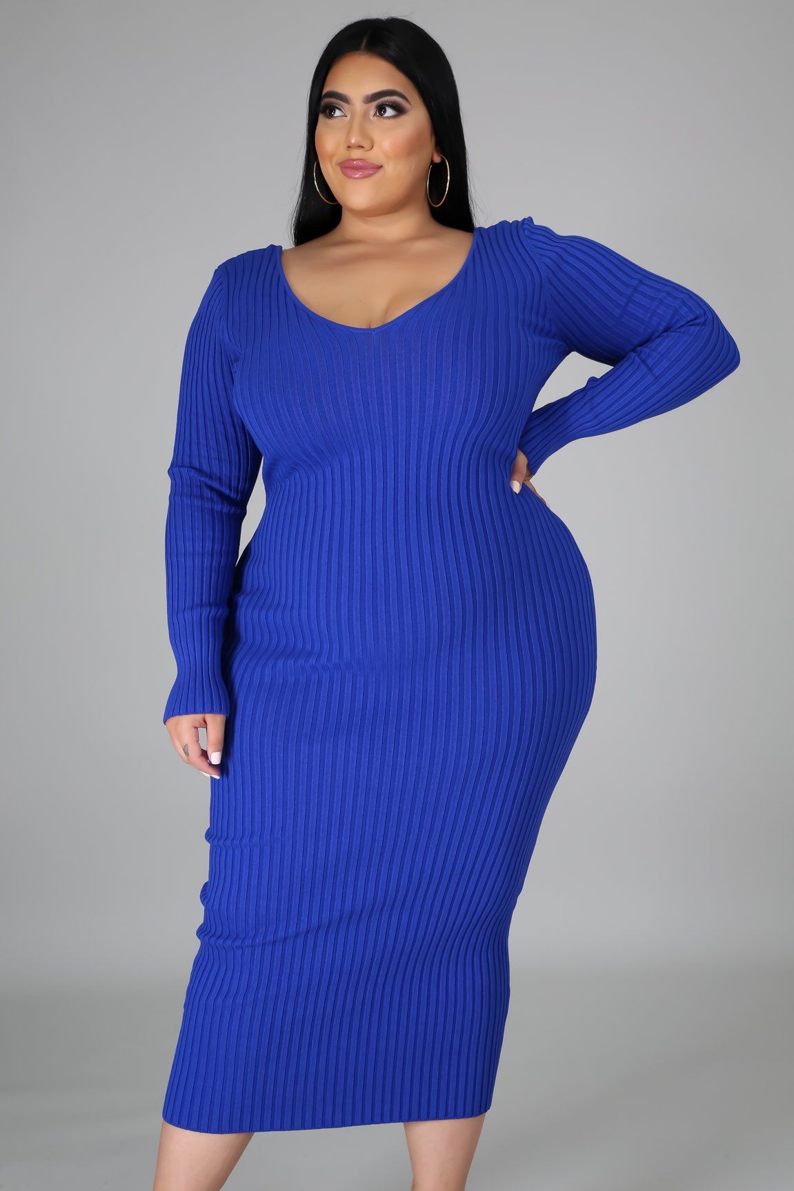 Ribbed Midi Dress