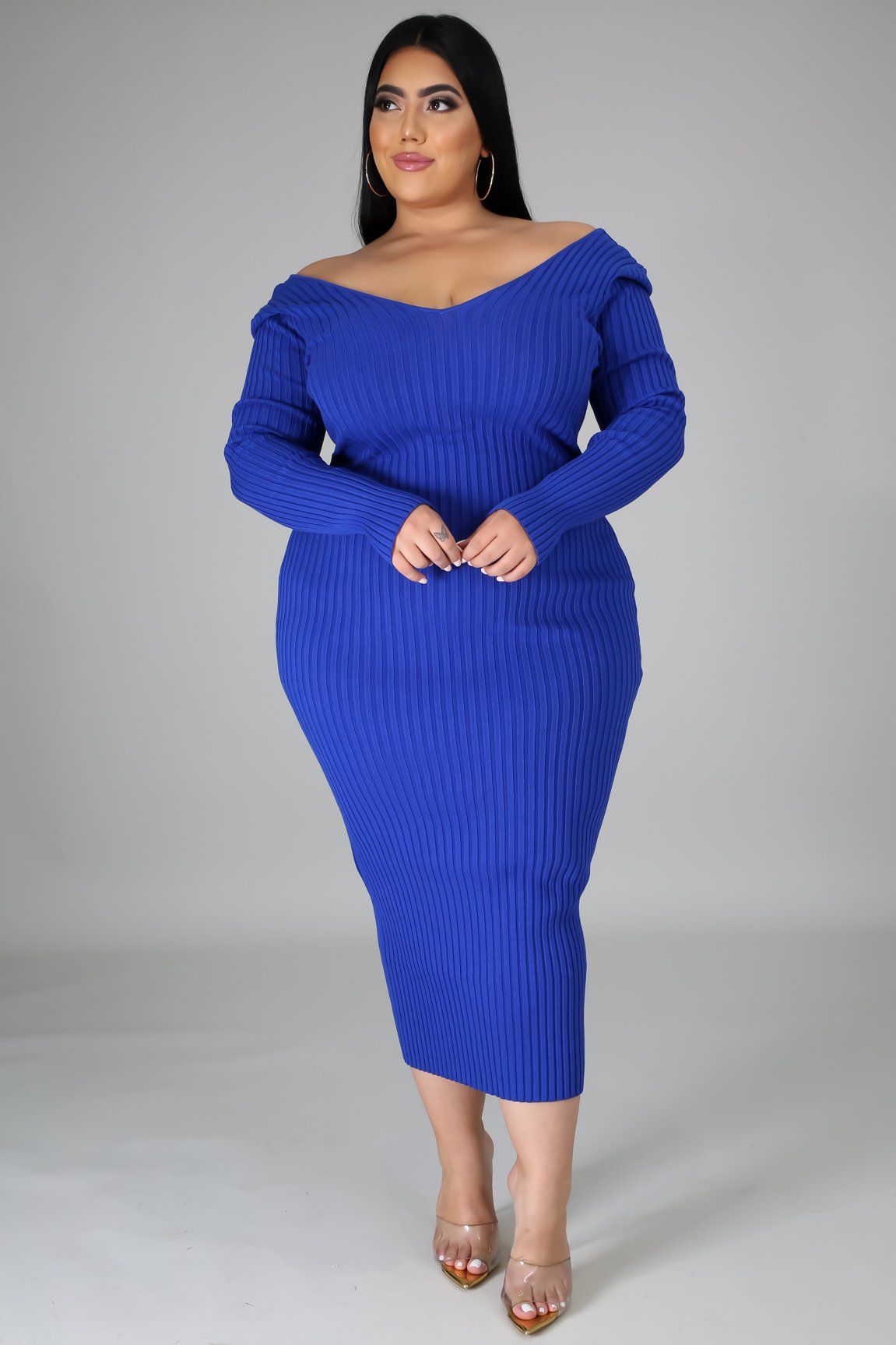 Ribbed Midi Dress