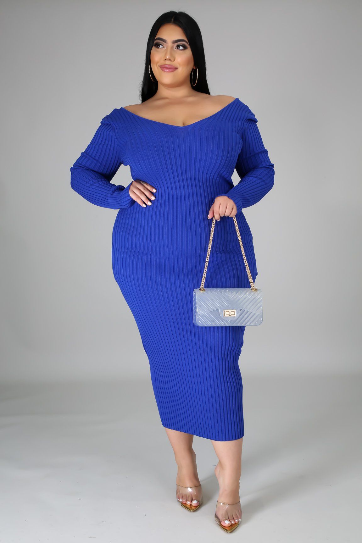Ribbed Midi Dress