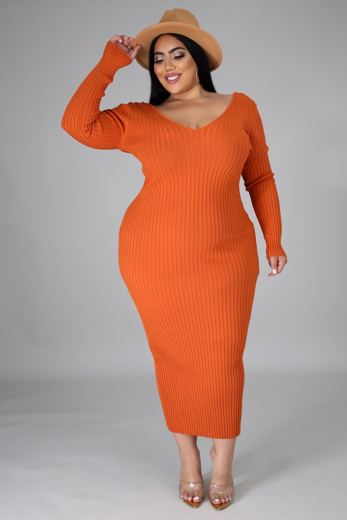 Ribbed Midi Dress