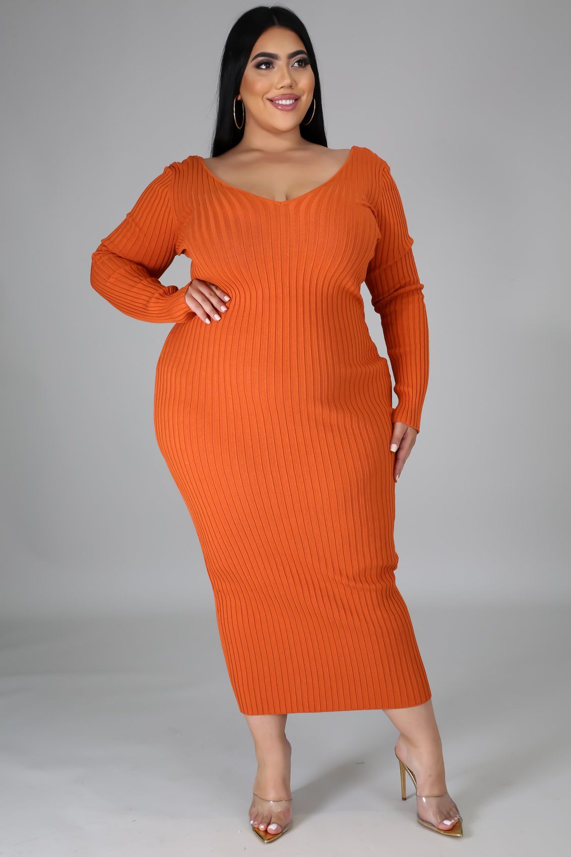 Ribbed Midi Dress