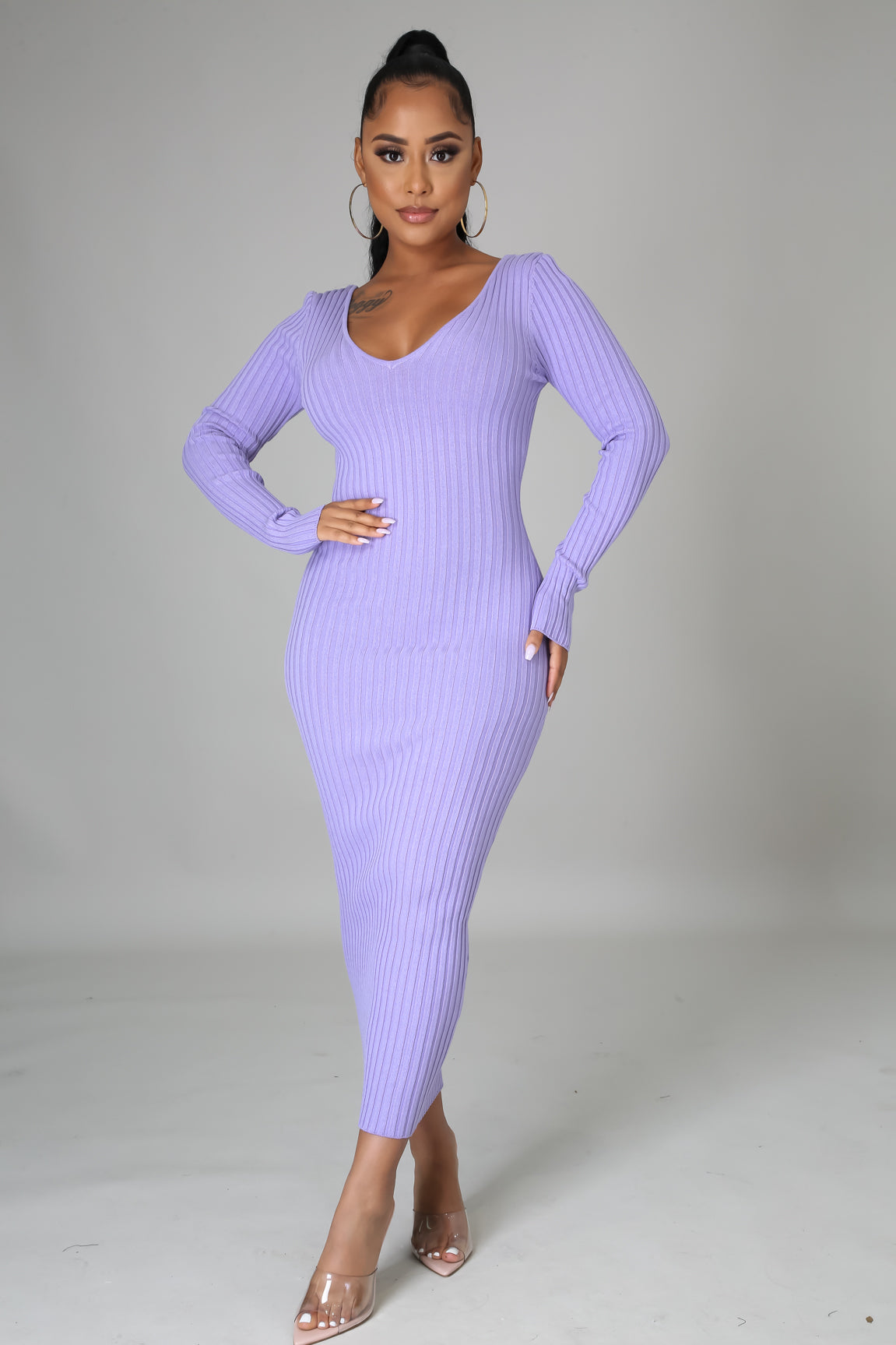 Ribbed Midi Dress