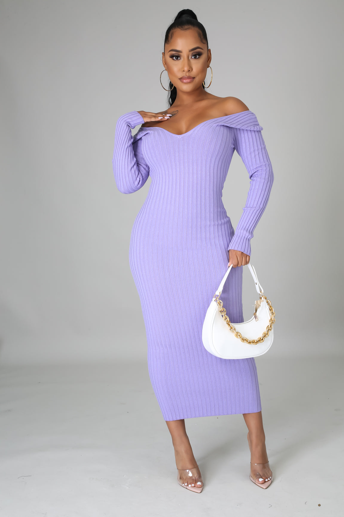 Ribbed Midi Dress
