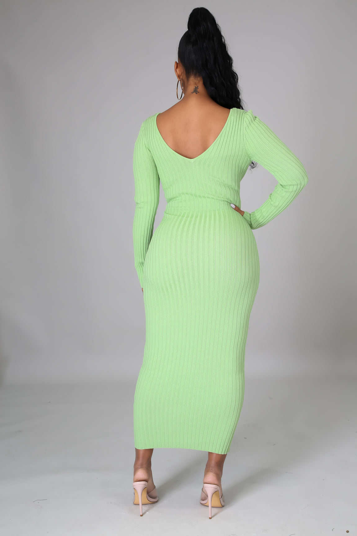 Ribbed Midi Dress