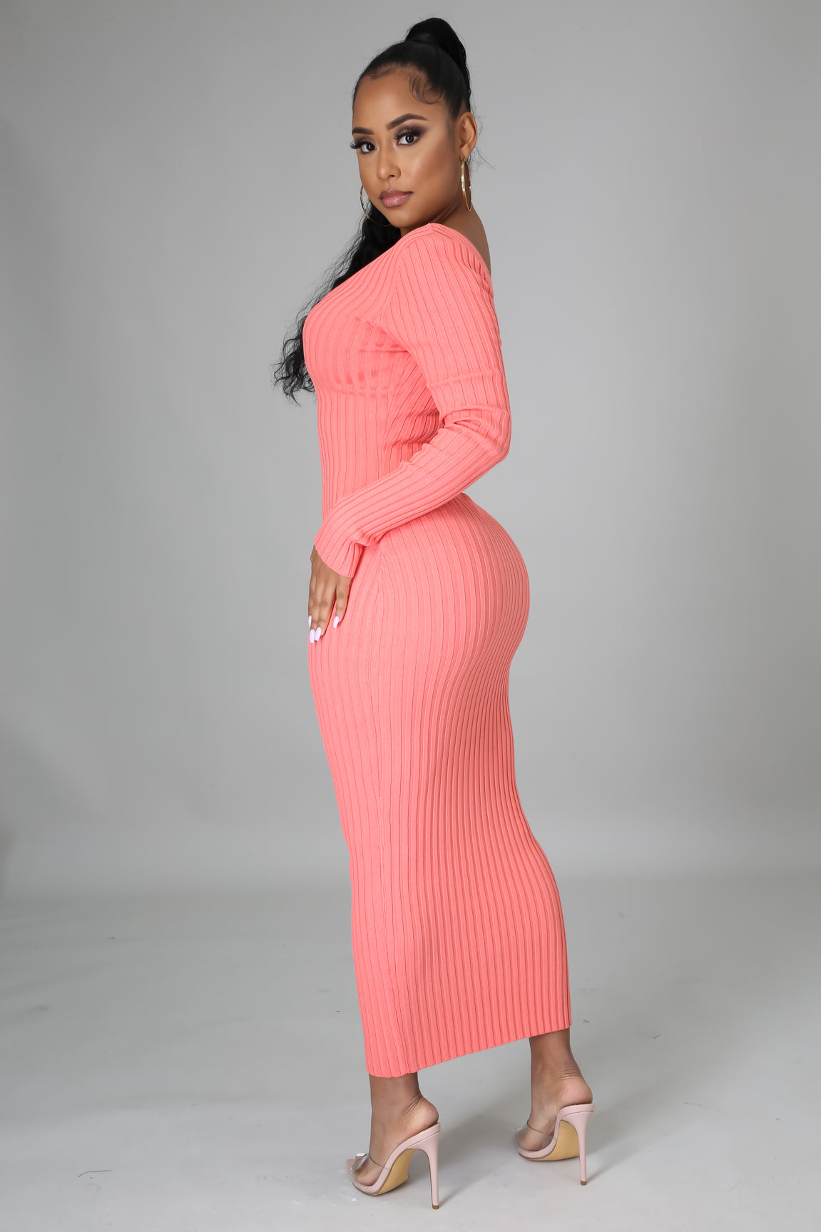 Ribbed Midi Dress