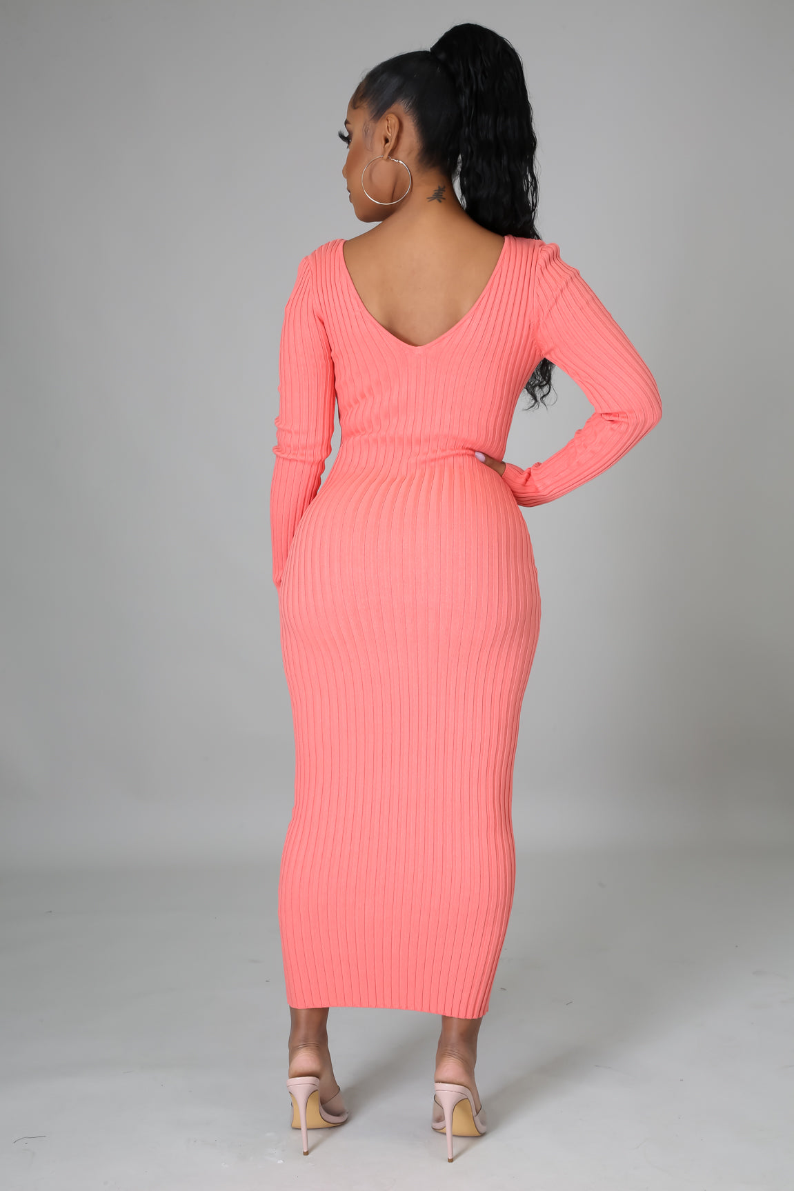 Ribbed Midi Dress