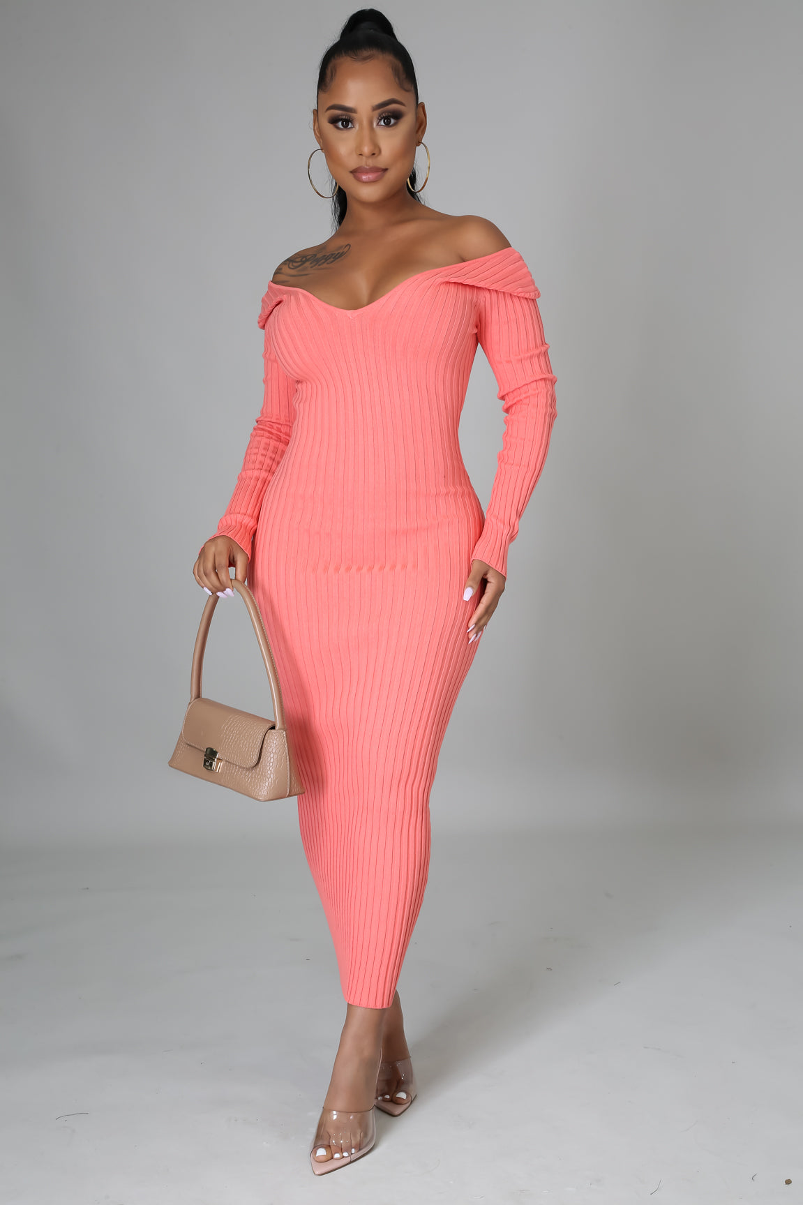Ribbed Midi Dress