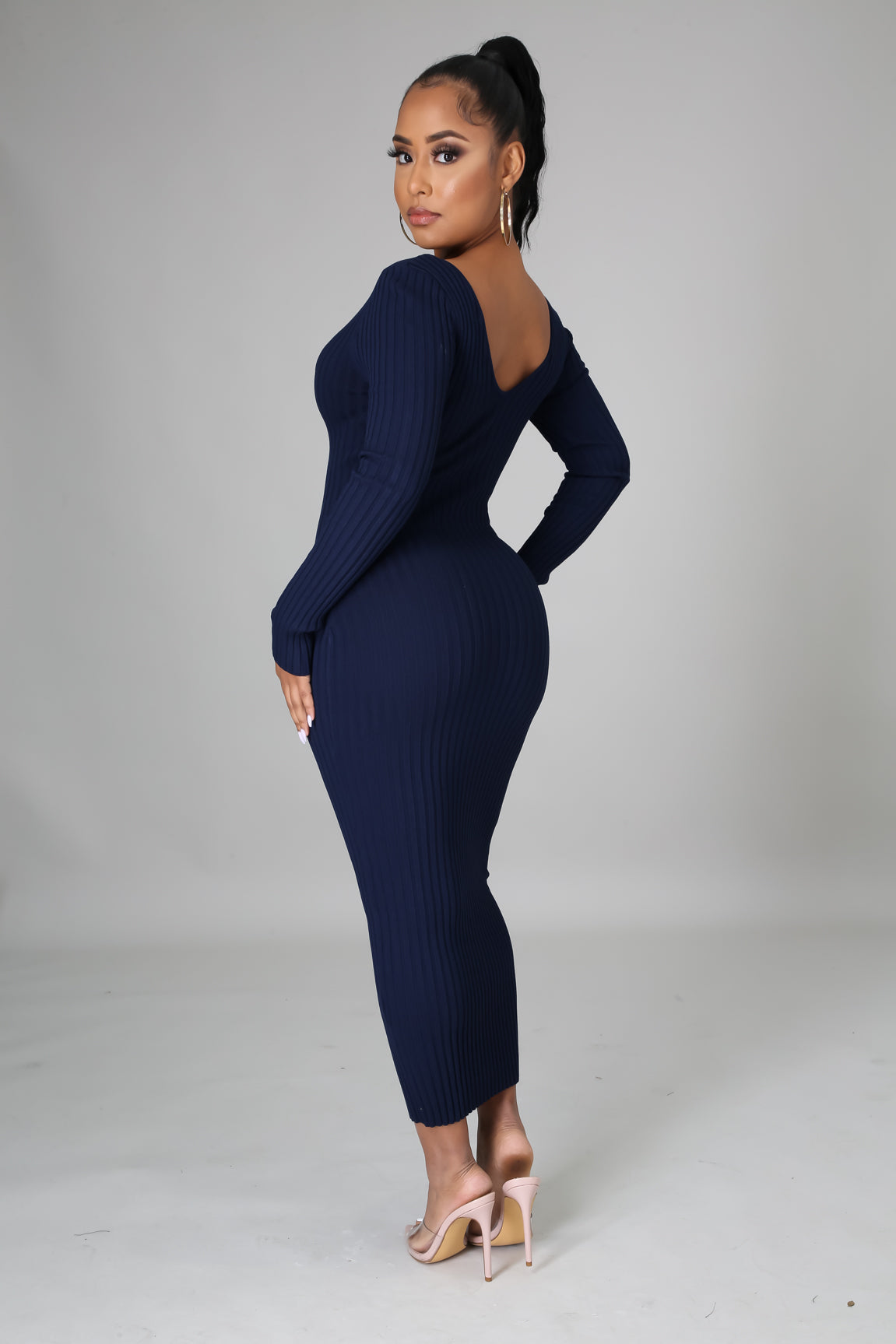Ribbed Midi Dress