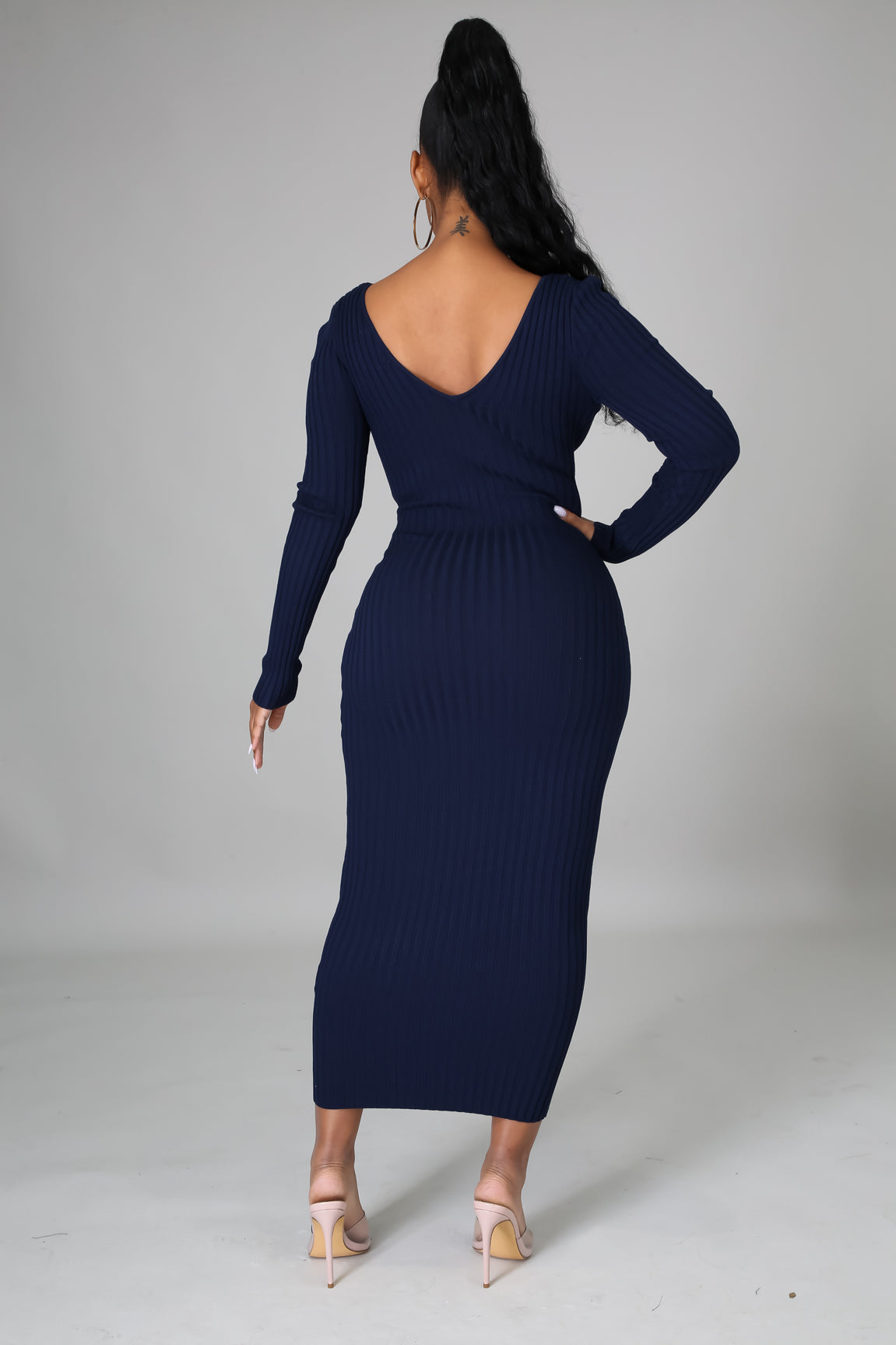 Ribbed Midi Dress