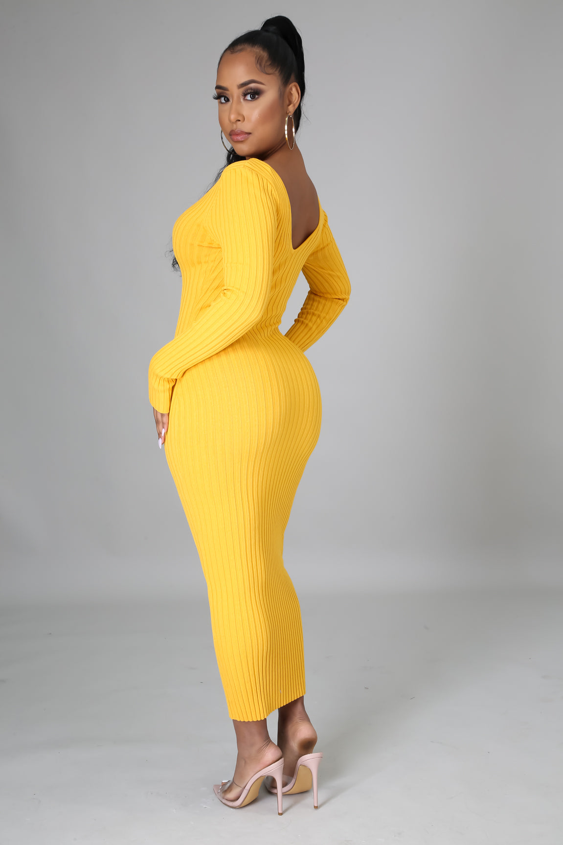 Ribbed Midi Dress