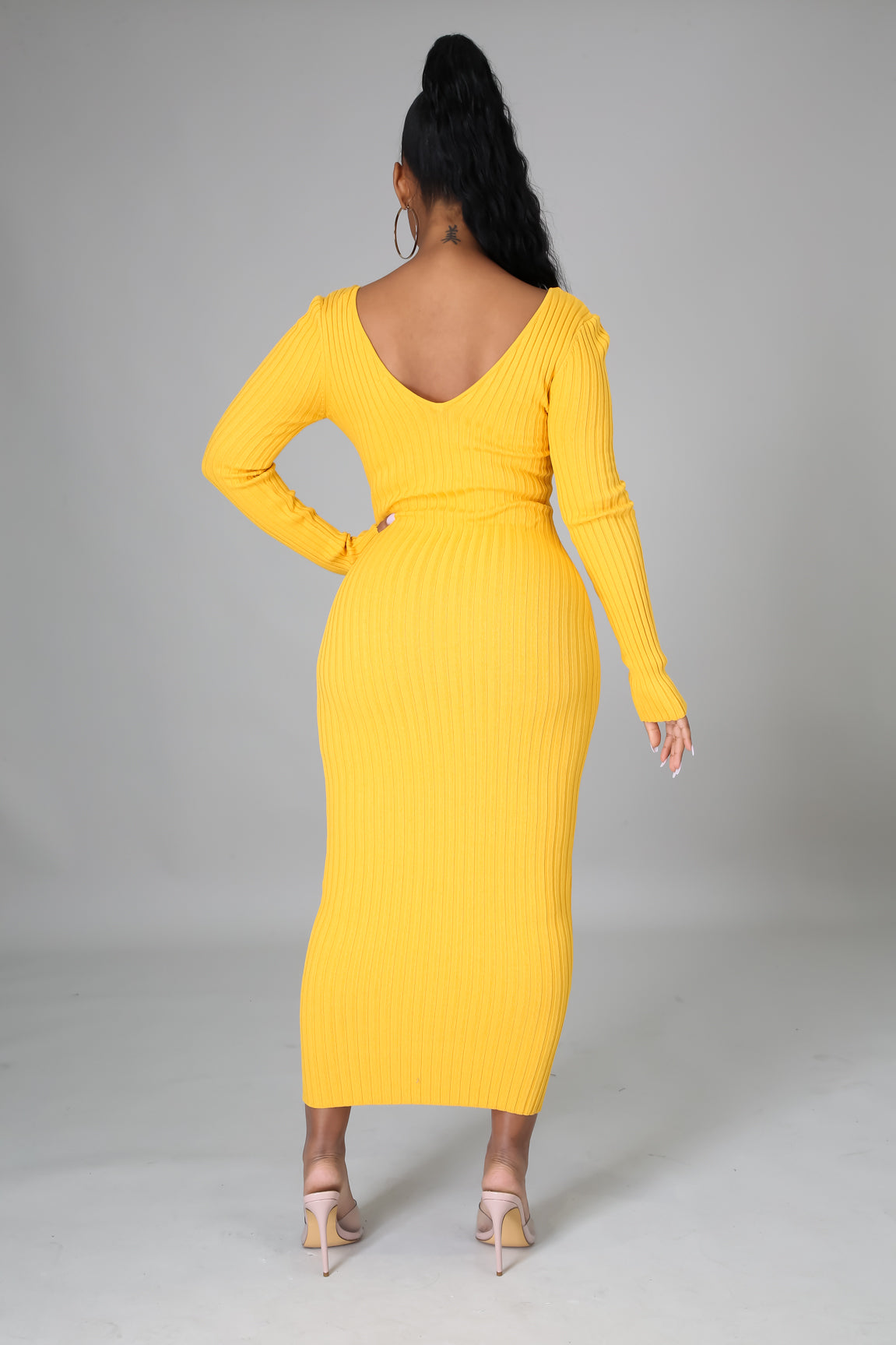 Ribbed Midi Dress