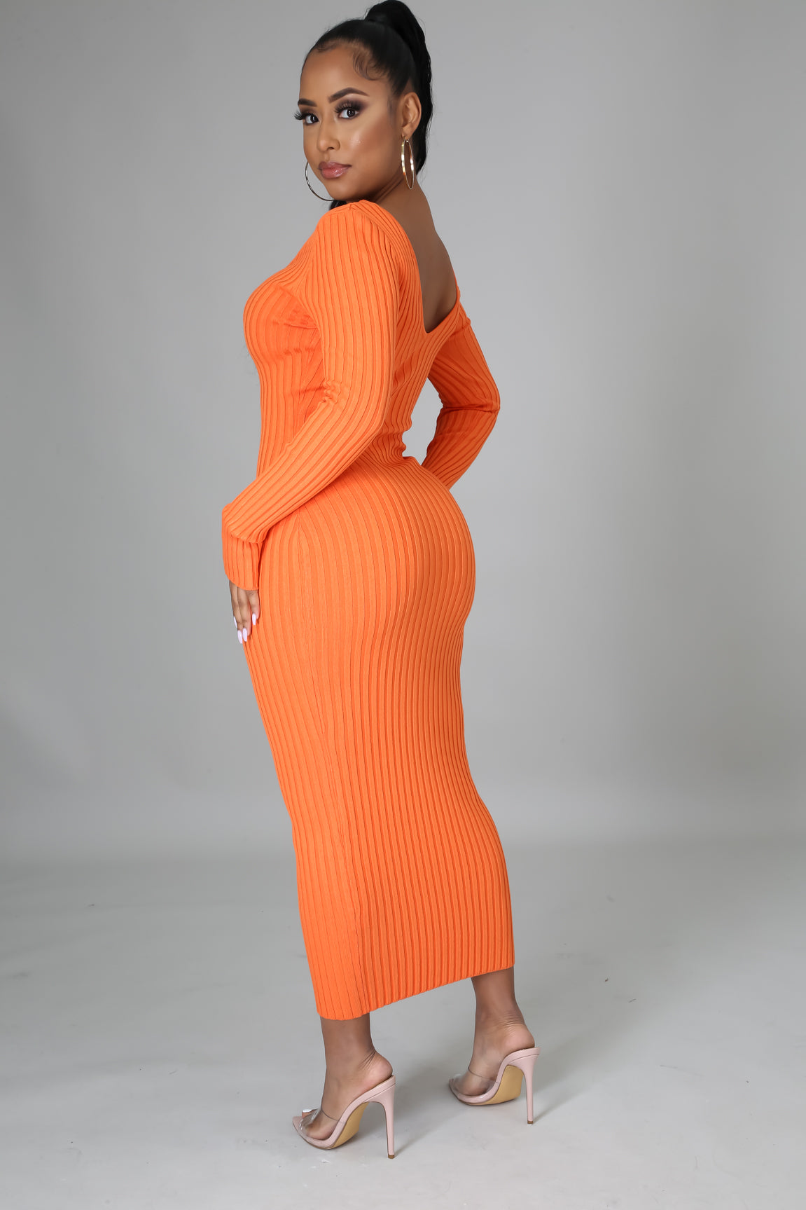 Ribbed Midi Dress