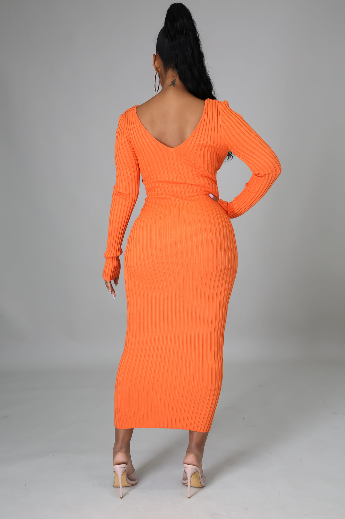 Ribbed Midi Dress