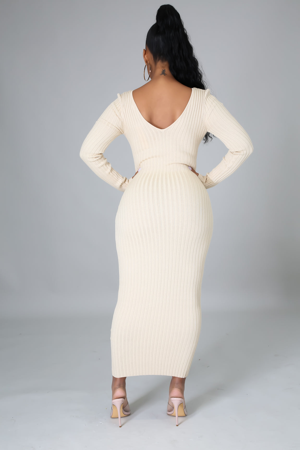 Ribbed Midi Dress