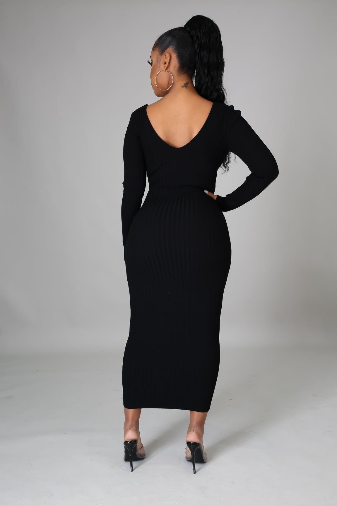 Ribbed Midi Dress