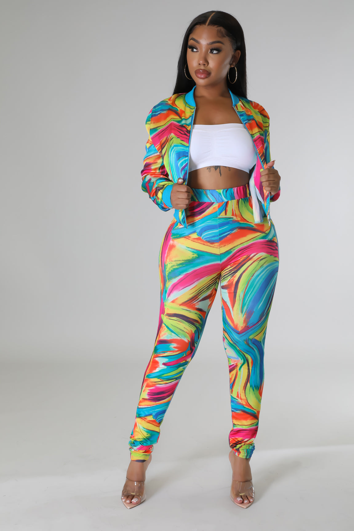 Swirls Of Color Legging Set