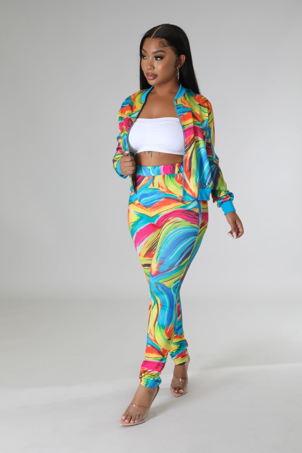 Swirls Of Color Legging Set