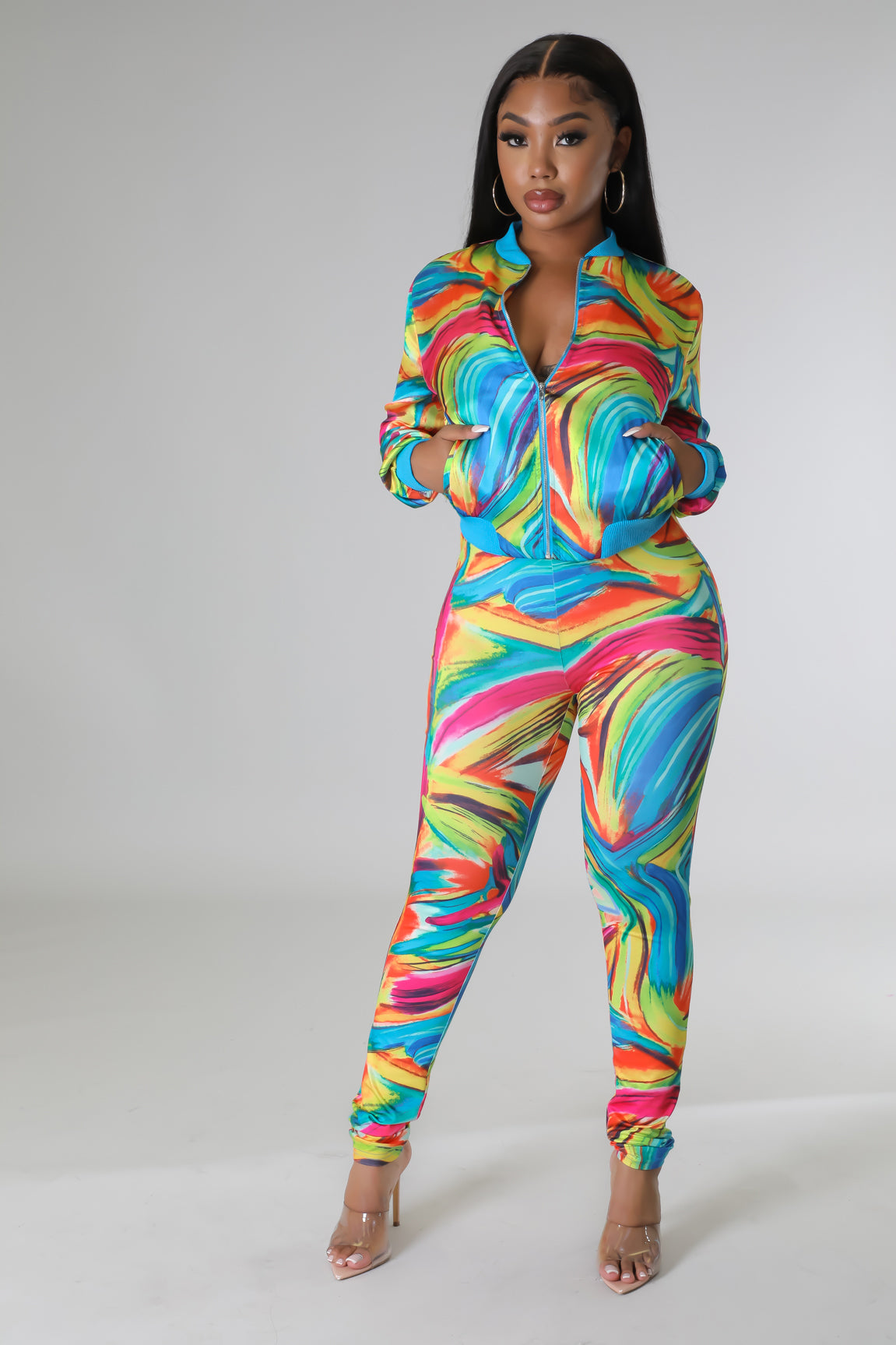 Swirls Of Color Legging Set