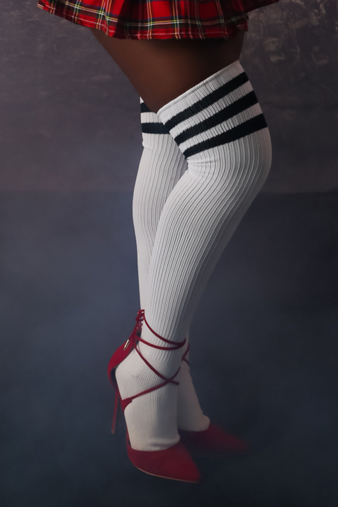 Athletic Ribbed Thigh Highs | GitiOnline