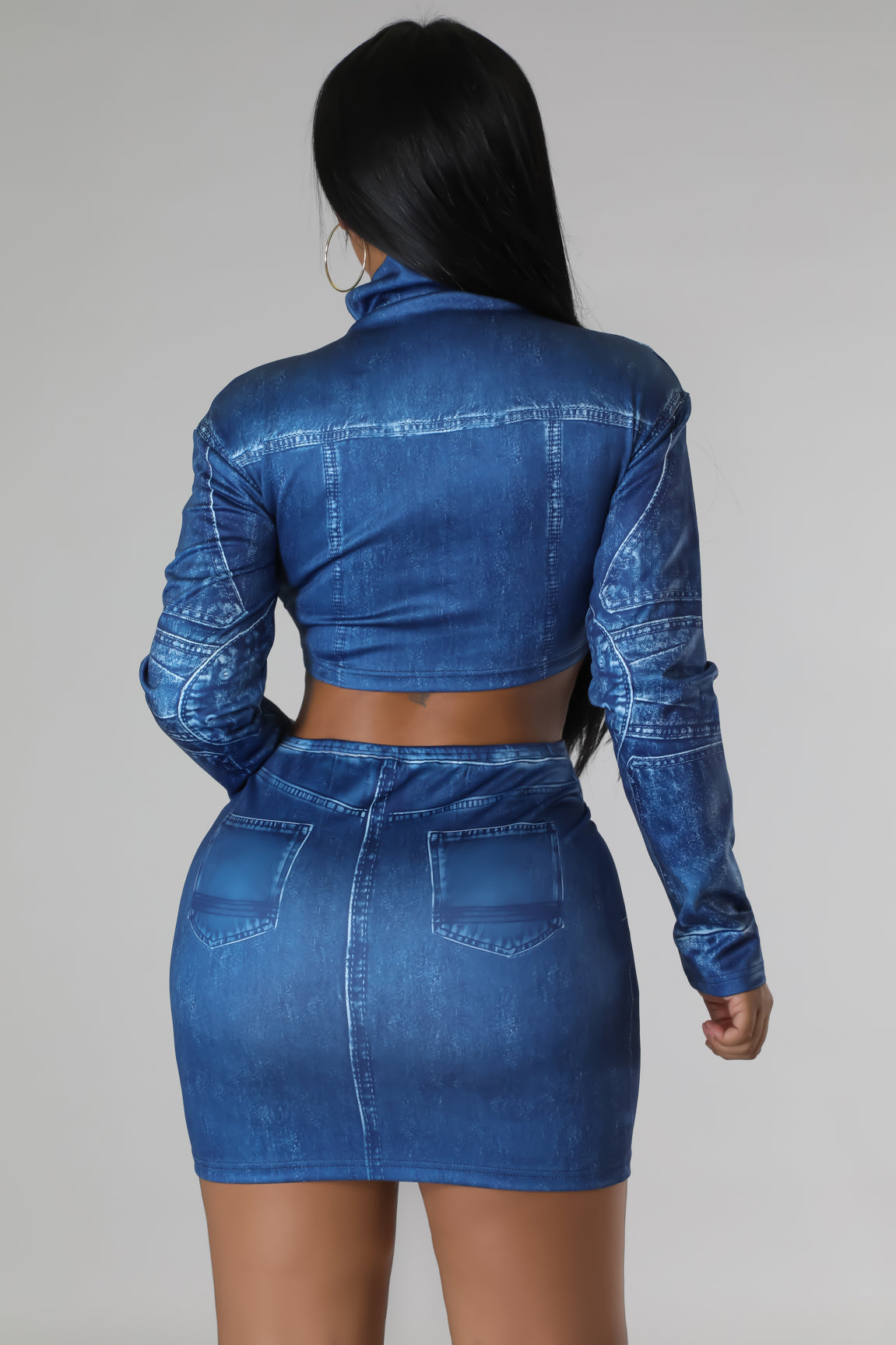 Denim Gal Skirt Set