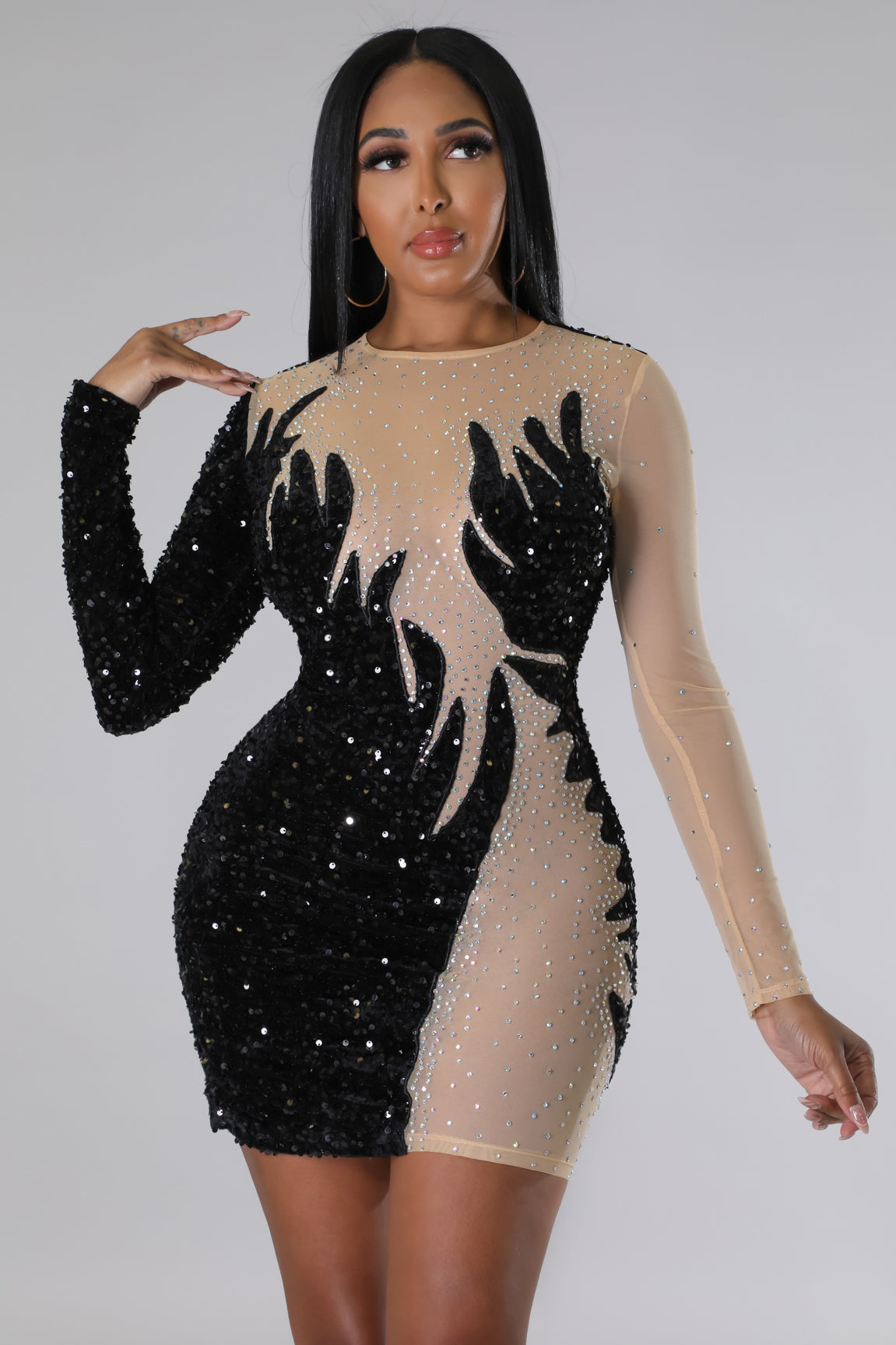 Glistening sales bandage dress