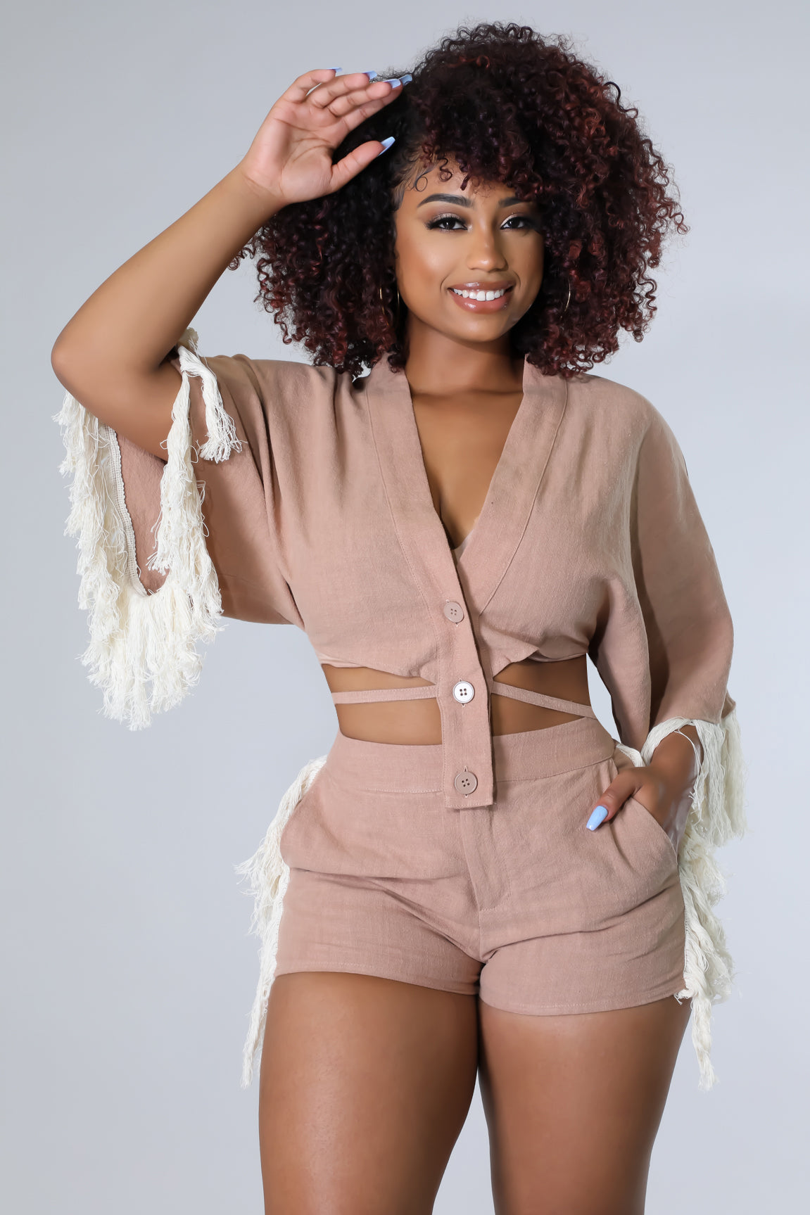 Linen Baby Short Set