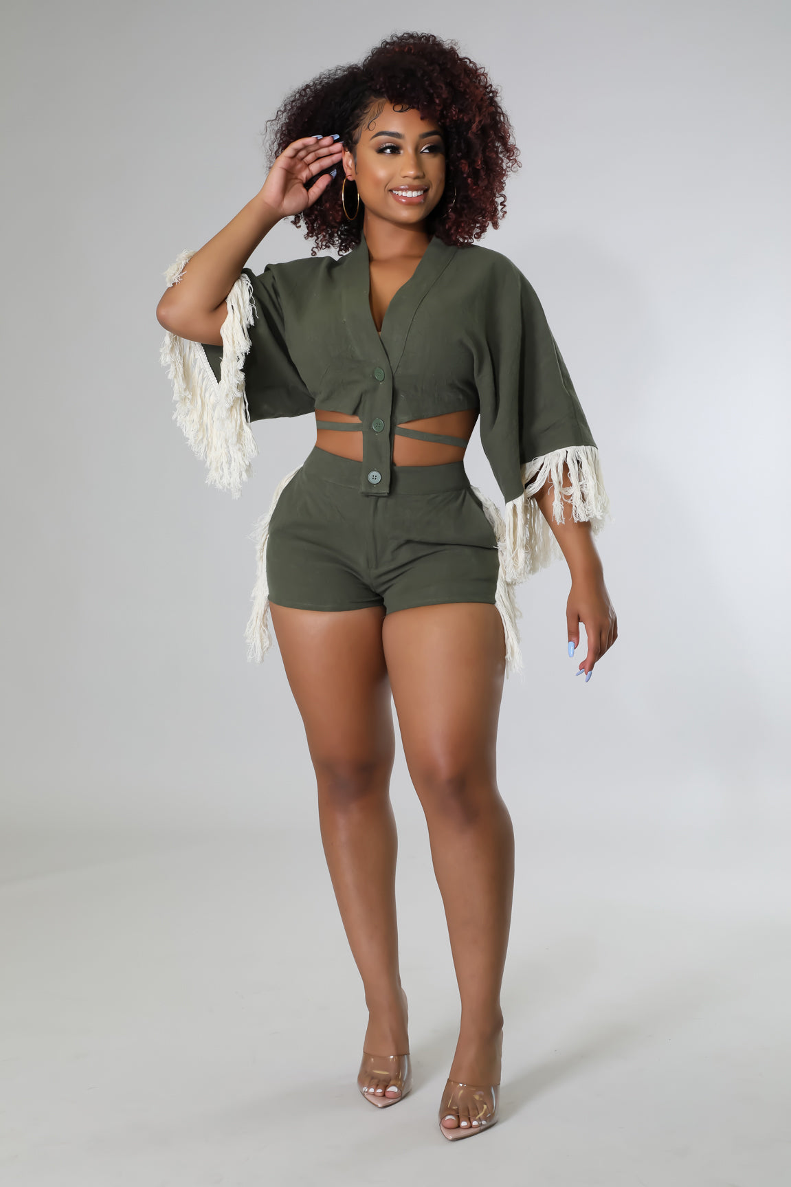 Linen Baby Short Set