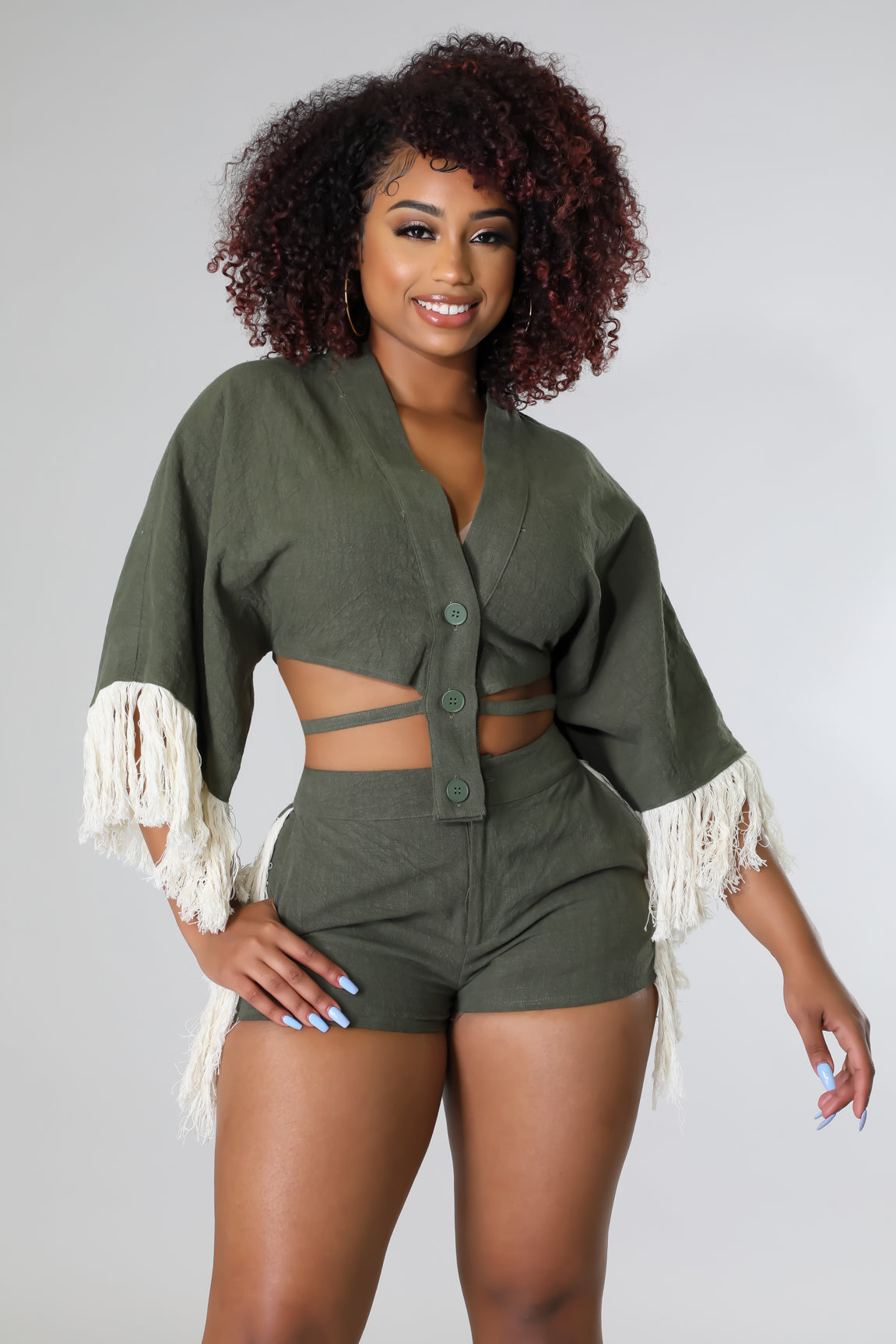 Linen Baby Short Set