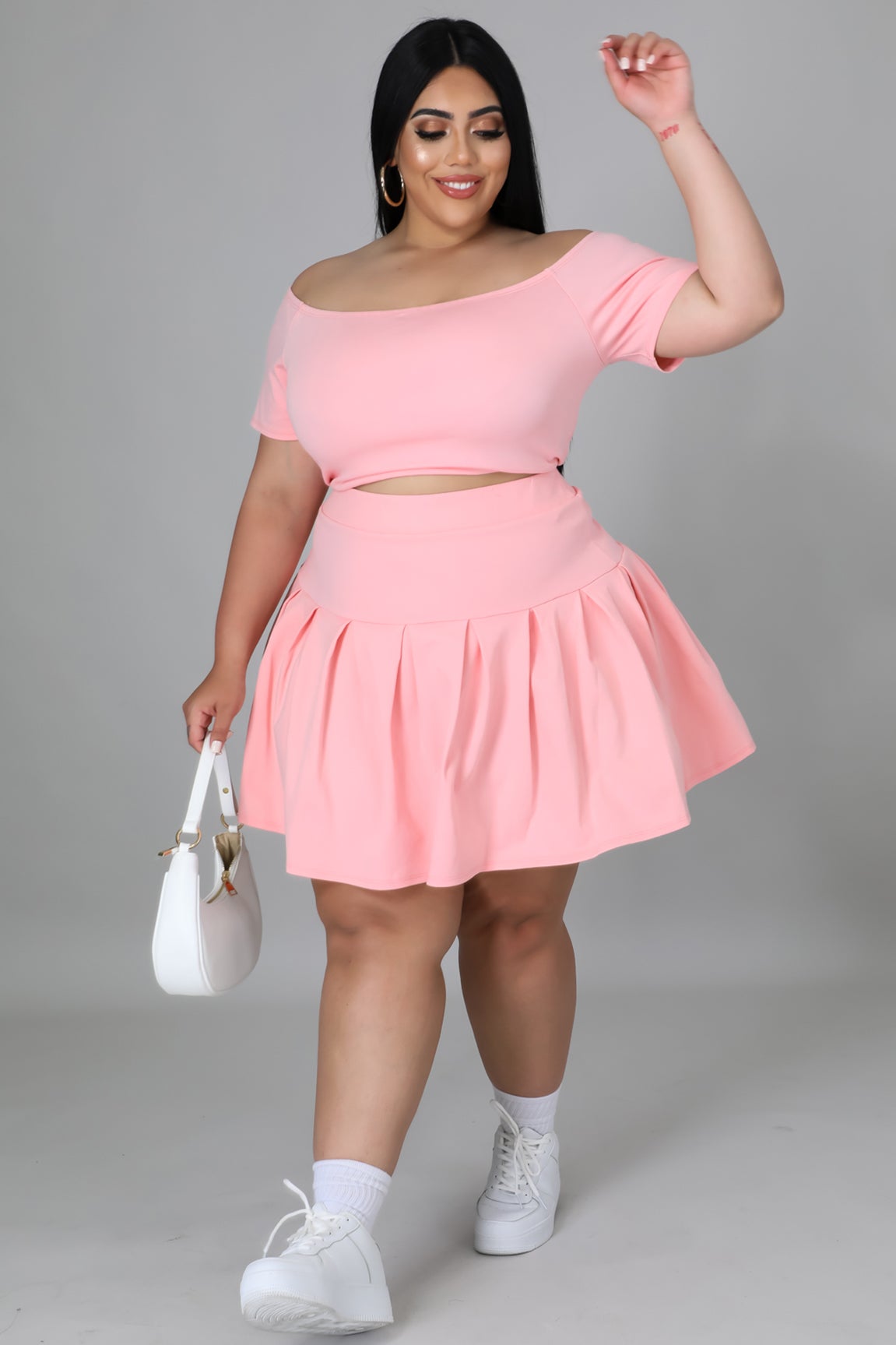 Pink Baby Doll Skirt Set