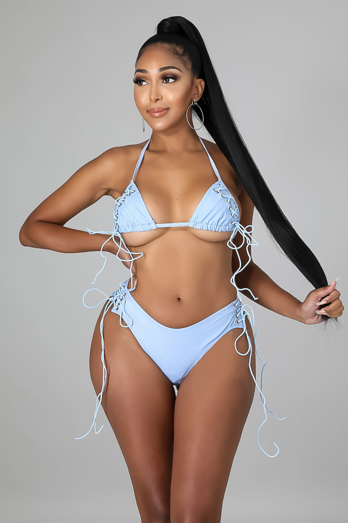 Lace Me Beach Swim Set