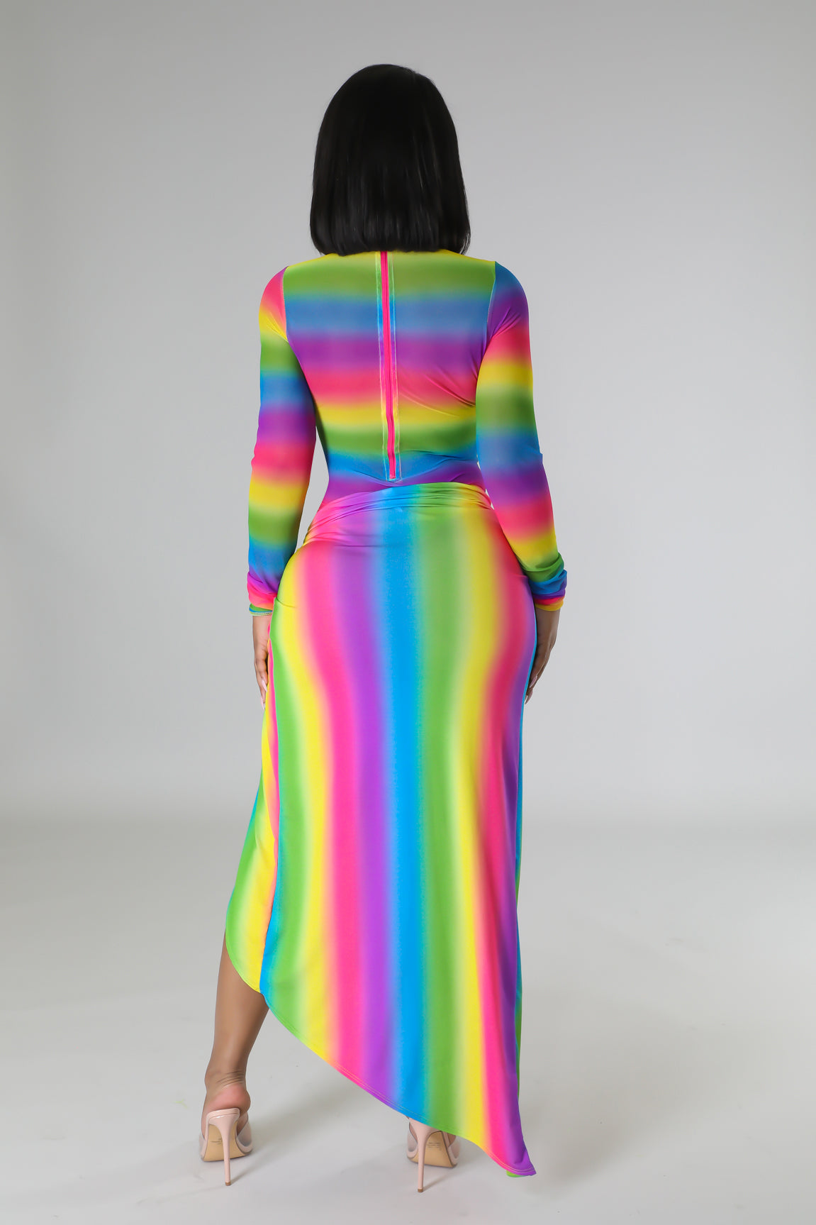 Colorful Vision Bodysuit Skirt Set