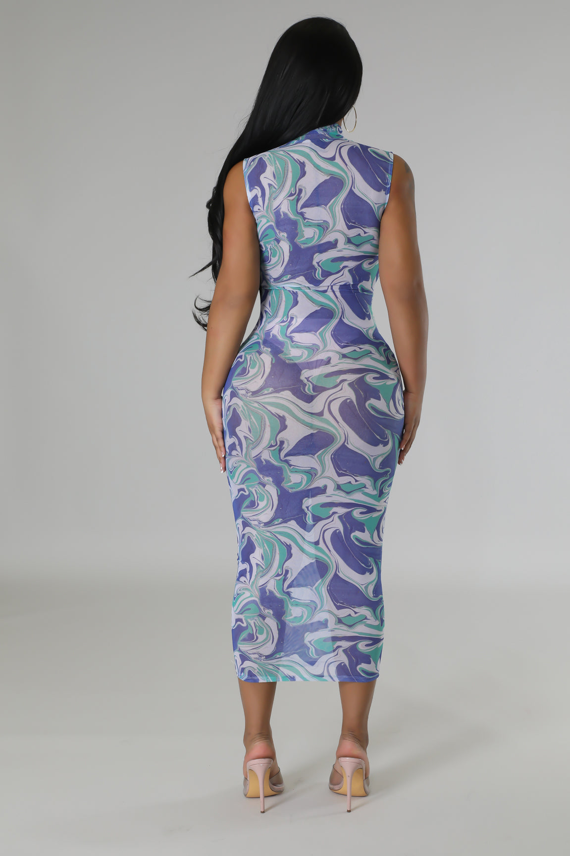 Abstract Wave Babe Dress