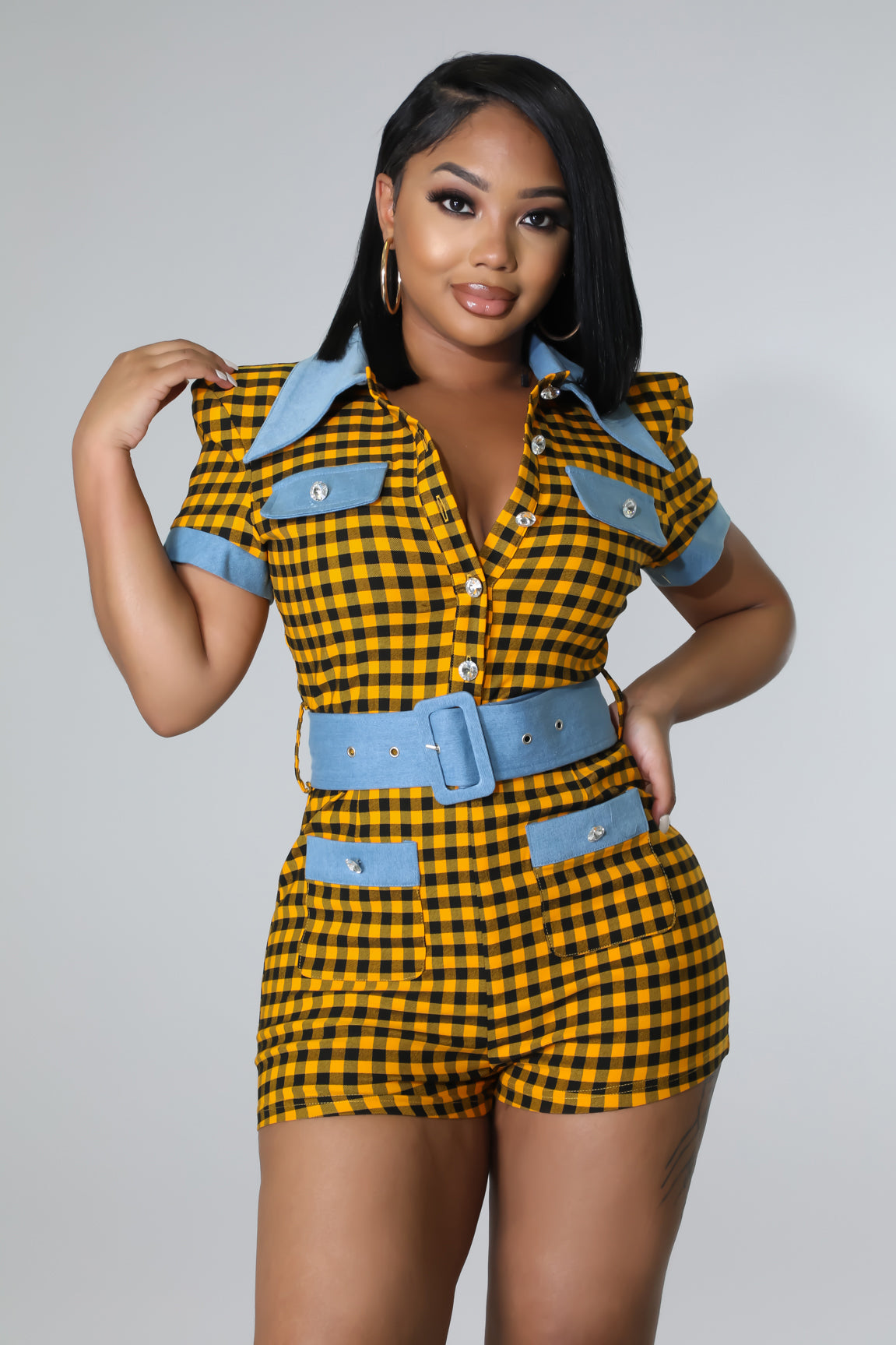 Feeling Plaid Romper