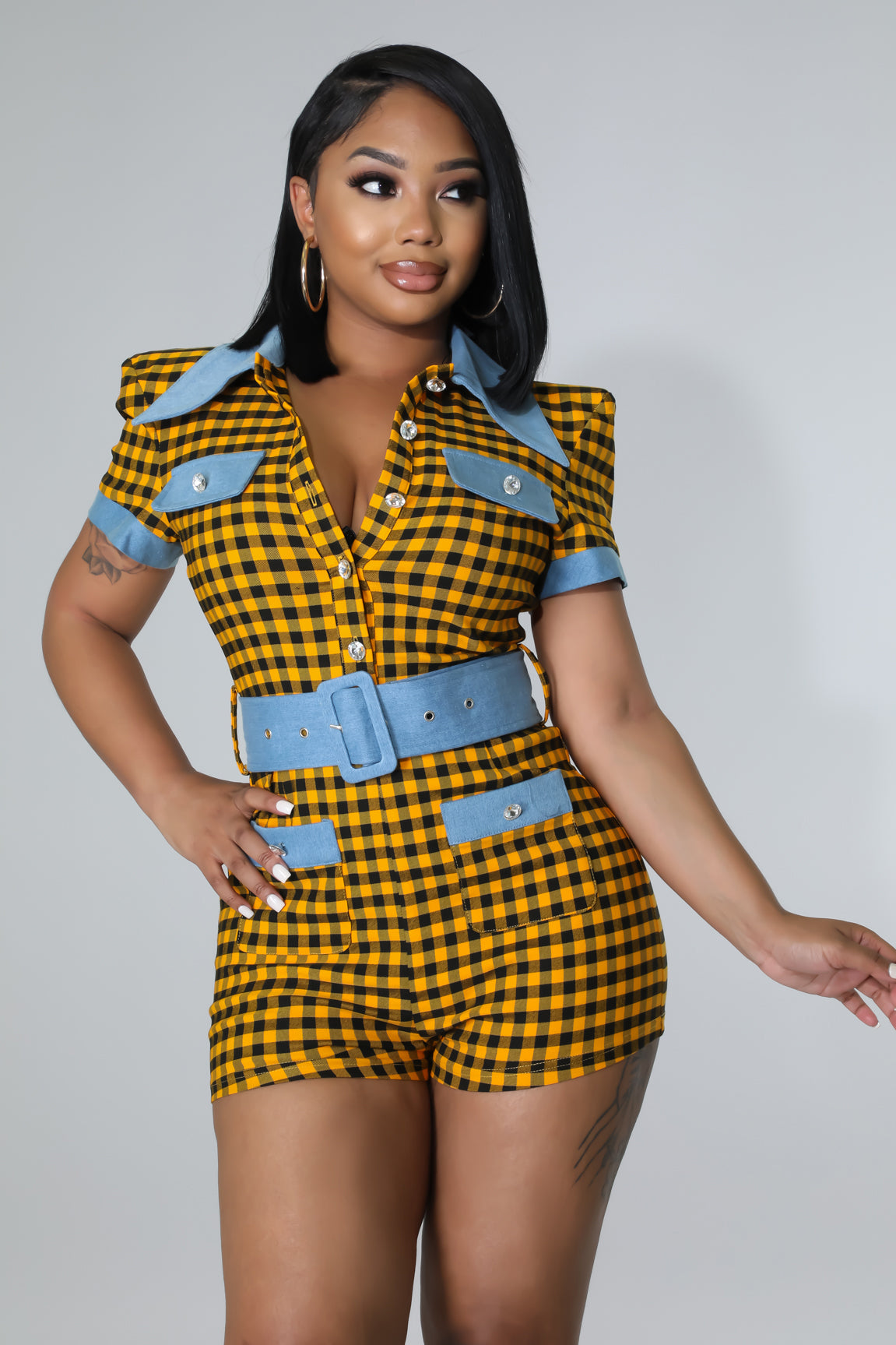 Feeling Plaid Romper