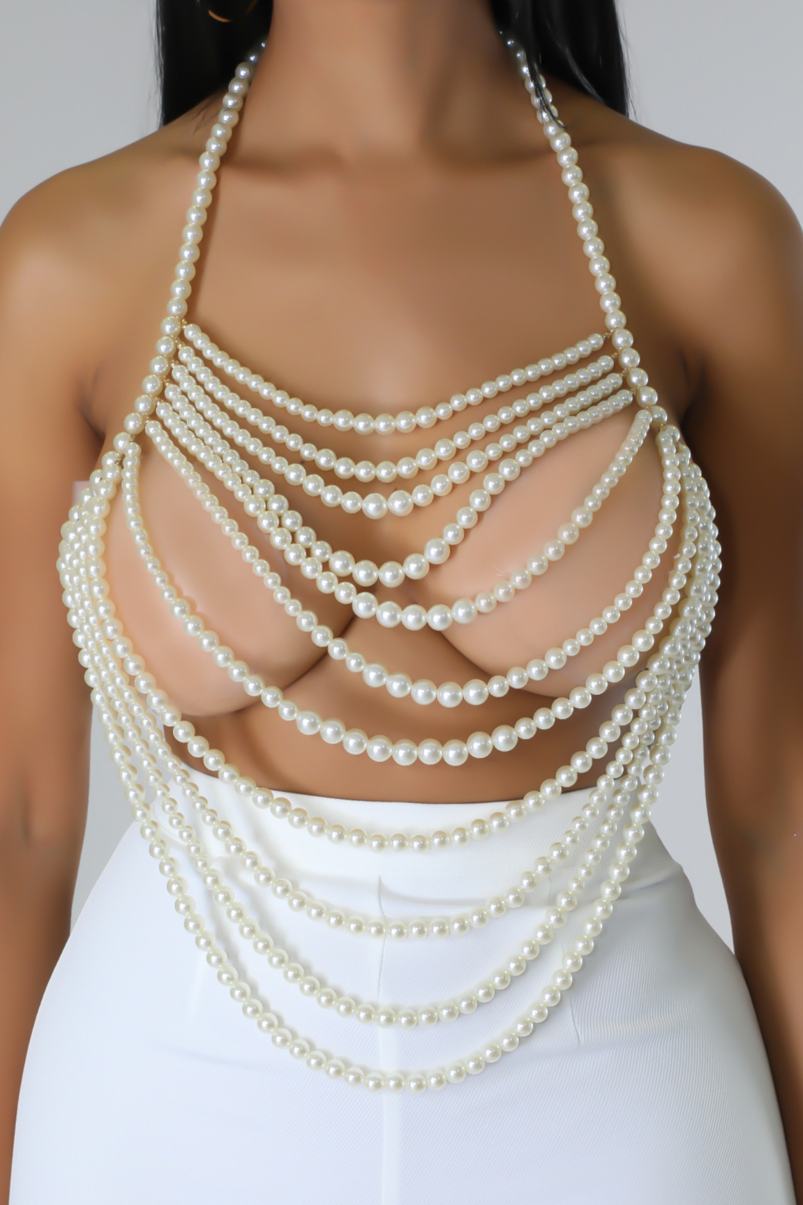 Pearl Chain Bra, Body Jewelry, Sexy Pearl Necklace -  Finland